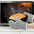 thumbnail image 4 of Unique Bargains Thick Cotton Lining Heat-Resistant Cooking Gloves Gray, 4 of 6
