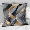 thumbnail image 2 of Designart "Sequined Glamour in Grey and Gold" Glam Printed Throw Pillow, 2 of 5