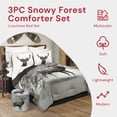 thumbnail image 2 of Comforter 3PC Set Double/Queen Deer In Snowy Forest, 2 of 7