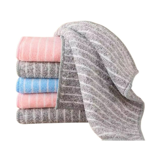Kitchen Table Set Striped Cloth Set 5Pcs for Washing Dishes and Cleaning The Kitchen Non Greasy Cloth for Wiping The Table It Absorbs Water and Does Not Shedding Hair Outdoor Table Cloth