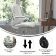 thumbnail image 6 of Flash Furniture Kelista Mid-Back Light Gray Mesh Swivel Ergonomic Task Office Chair with White Frame, Flip-Up Arms, and Transparent Roller Wheels, 6 of 9