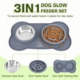 thumbnail image 2 of Cuencos para perros Slow Feeder Pecute 3 en 1 con tapete de silicona para mascotas, 2 of 9