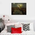 thumbnail image 4 of JEUXUS John Atkinson Grimshaw Canvas Wall Art, Spirit of The Night Fairy Flying in The Sky Oil Painting Pic Poster Decorative Painting Canvas Wall Art Living Room Posters Bedroom Painting, 4 of 4