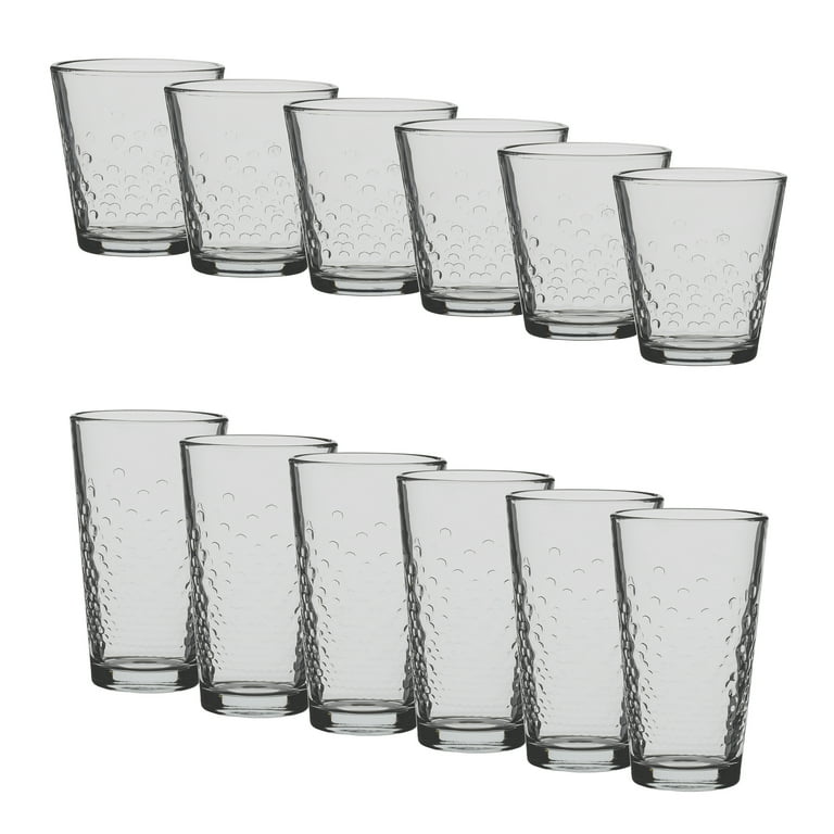Anchor Hocking Honeycomb 12-Piece Drinking Glass Set - Walmart.com