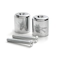 thumbnail image 2 of Krator Chrome Bar Ends Logo Hand Grip Handlebar End Caps Compatible with Suzuki Hayabusa GSX1300R 2009-2010, 2 of 3