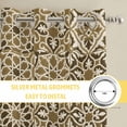 thumbnail image 6 of Traditional Morocco Kitchen Curtains Window Panels, Vintage Abstract Geometric Art Brown Insulated Window Treatment Curtain, Grommet Curtains for Bedroom/Living Room/Bathroom, 2 Piece 42"Wx54"L, 6 of 8
