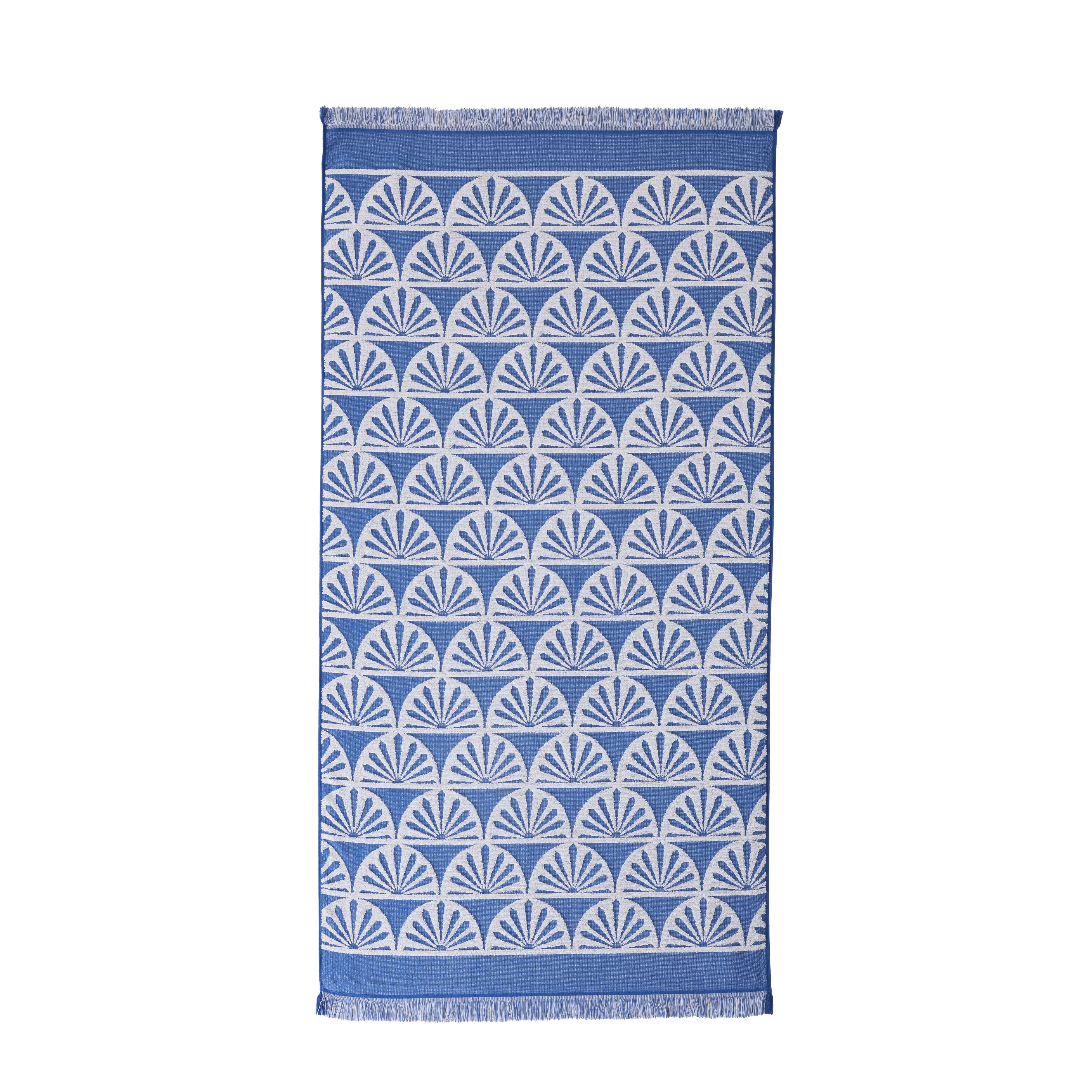 Better Homes & Gardens Oversized Navy Sun Print Cotton Blend Beach Towel, 38" x 72"