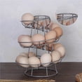 thumbnail image 4 of Matsuzay Soporte de plata para huevos, dispensador en espiral, estante de almacenamiento de huevos, organizador para cocina Almacenamiento y organización del hogar, 4 of 6