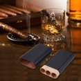 thumbnail image 3 of 3 Tube Black Cigar Box Cigar Storage Box Mini Cigar Humidor Creative Cigar Humidor Cedarwood Cigar Humidor for Home and Travel, 3 of 7