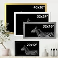 thumbnail image 4 of Designart 'Sideview Of Zebra In White and Black' Farmhouse Framed Art Print, 4 of 4