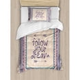 thumbnail image 3 of Ambesonne Tribal Inspirational Quote Follow your Dream and Arrows Aztec Framed Graphic Art Duvet Cover Set, 3 of 3
