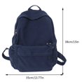 thumbnail image 4 of Mochila de lona Cómoda Bolso de viaje para estudiante de hombro sólido (Azul), 4 of 9
