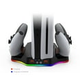 thumbnail image 3 of Base de refrigeración RGB para consola PS5 Pro/PS5 Slim Digital Edition y Disc Edition con ventilador de refrigeración ajustable de 4 velocidades y soporte de carga para mando de juego, 3 of 9