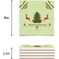 thumbnail image 3 of FMSHPON Merry Christmas Set of 6 Coaster for Drinks, Absorbent Ceramic Stone Coasters Cup Mat with Cork Base for Home Kitchen Room Coffee Table Bar Decor, 3 of 4