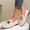 Beige, variant on YOUYEDIAN Loafers for Women Versatile Low Block Heel Fashion Square Toe Comfy Flats Casual Outdoor Chain Deco Slip On Dress Shoes