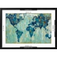 thumbnail image 5 of Art.com Map of the World Art Print by Silvia Vassileva, Black Frame Wall Art, 23" x 17", 5 of 5