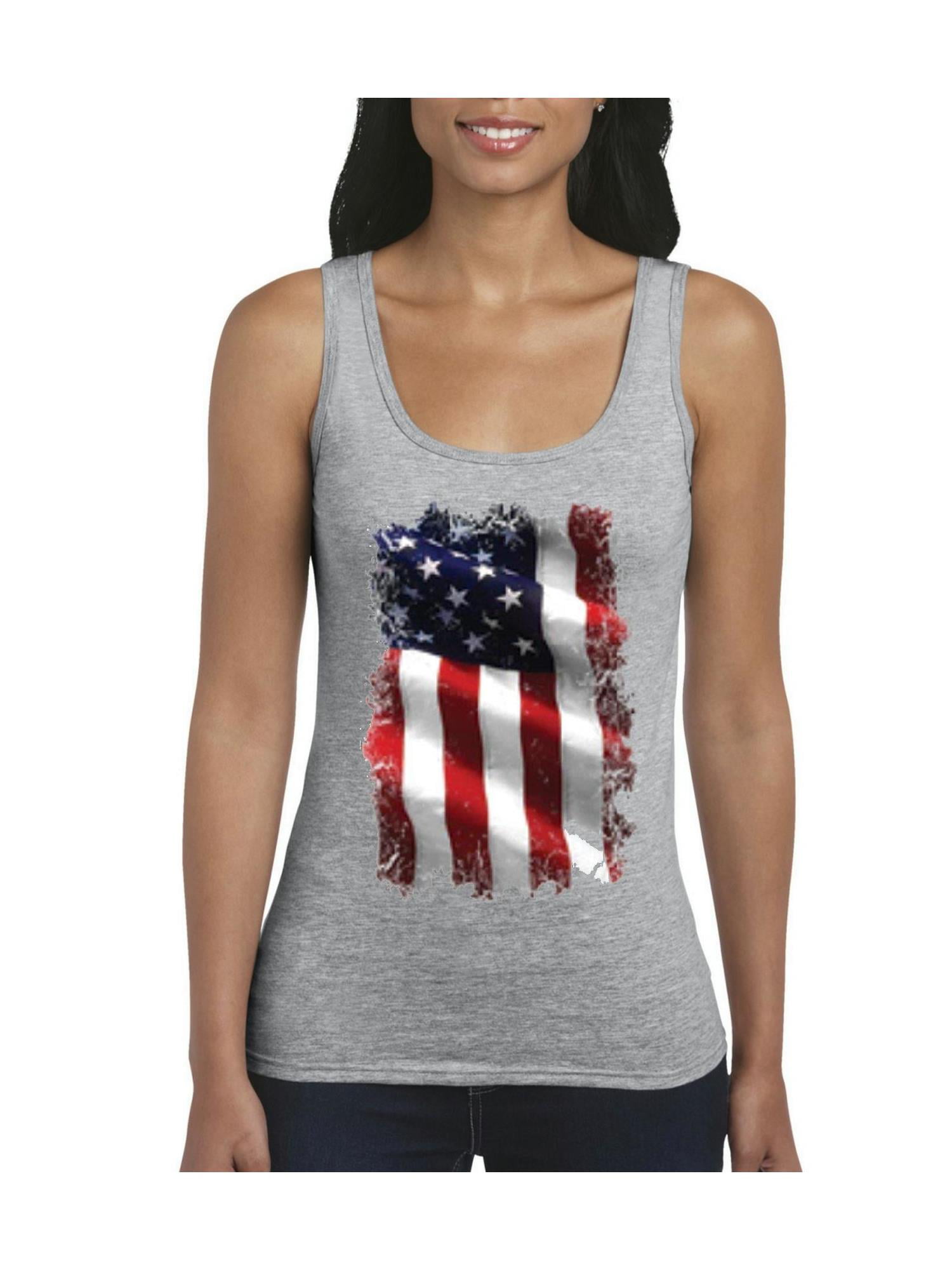 IWPF - Womens Patriotic American Flag Tank Top - Walmart.com - Walmart.com