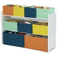 thumbnail image 6 of Delta Children Deluxe Multi-Bin Toy Organizer with Storage Bins - Greenguard Gold Certified, White with Navy/Green/Pastel Bins, 6 of 11