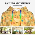 thumbnail image 4 of Uemuo Flowe Chicken Pattern Women's Hoodie with Eye-catching Drawstrings- Casual Pullover Hoodie with Kangaroo Pocket, Stylish Hooded Sweatshirt-XX-Large, 4 of 7