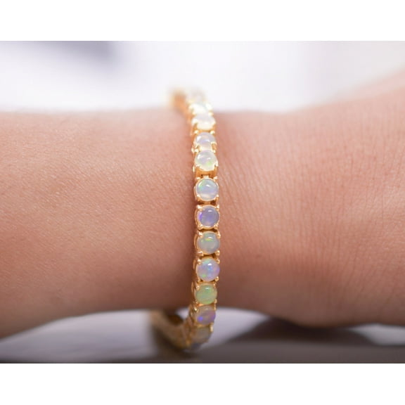 Women 4MM Opal Tennis Bracelet,Wedding jewelry,wedding,valentine Gifts for her