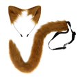 thumbnail image 4 of Juego de Orejas Y Cola de Piel Sintética, Orejas Y Cola de Animales, Decoración de Fiesta, Diadema con Orejas, Disfraz de Cosplay para Mardi Gras, Vac Marrón Fernando Cola, 4 of 8