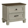 thumbnail image 2 of Elements Bloomfield 2-Drawer Nightstand with USB in Medium Brown and Washed Stone, 2 of 11
