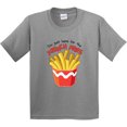 thumbnail image 3 of Inktastic I'm Just Here for the French Fries Youth T-Shirt, 3 of 5