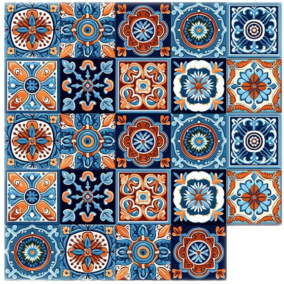 6x6inch 24 Pcs Peel and Stick Tile Wall Sticker,Self-Adhesive Water-Proof Backsplash Wall Tile Sticker for Kitchen Bathroom Decor