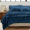 thumbnail image 3 of Bare Home Premium 1800 Ultra-Soft Double Brushed Microfiber Pillowcase Bulk Pack, Standard, 4 Pack, Dark Blue, 3 of 5