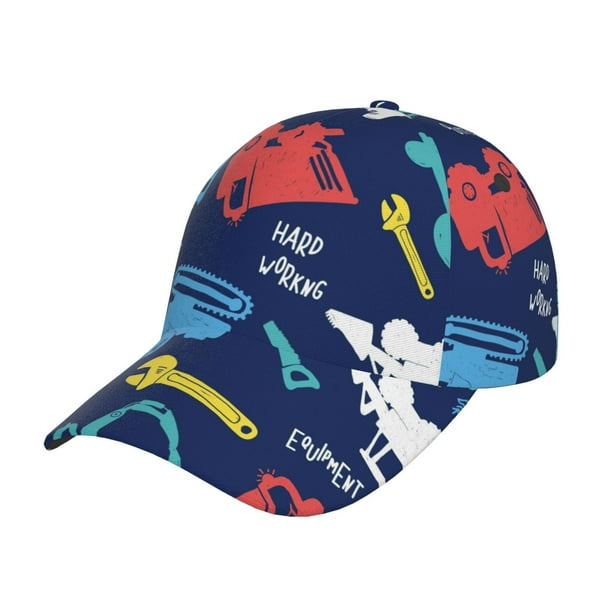 Fotbe Colorful Excavator Gorro Clásico de Béisbol, Gorra Ajustable con Broche Snapback, Gorro de Exterior de Algodón Suave