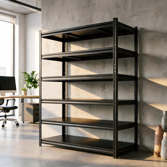 6-Tier Garage Storage Rack, 82"H Adjustable Garage Shelving Storage Shelves,3600LBS Capacity Heavy Duty Shelving for Carport Warehouse Basement, 40 W x18" D
