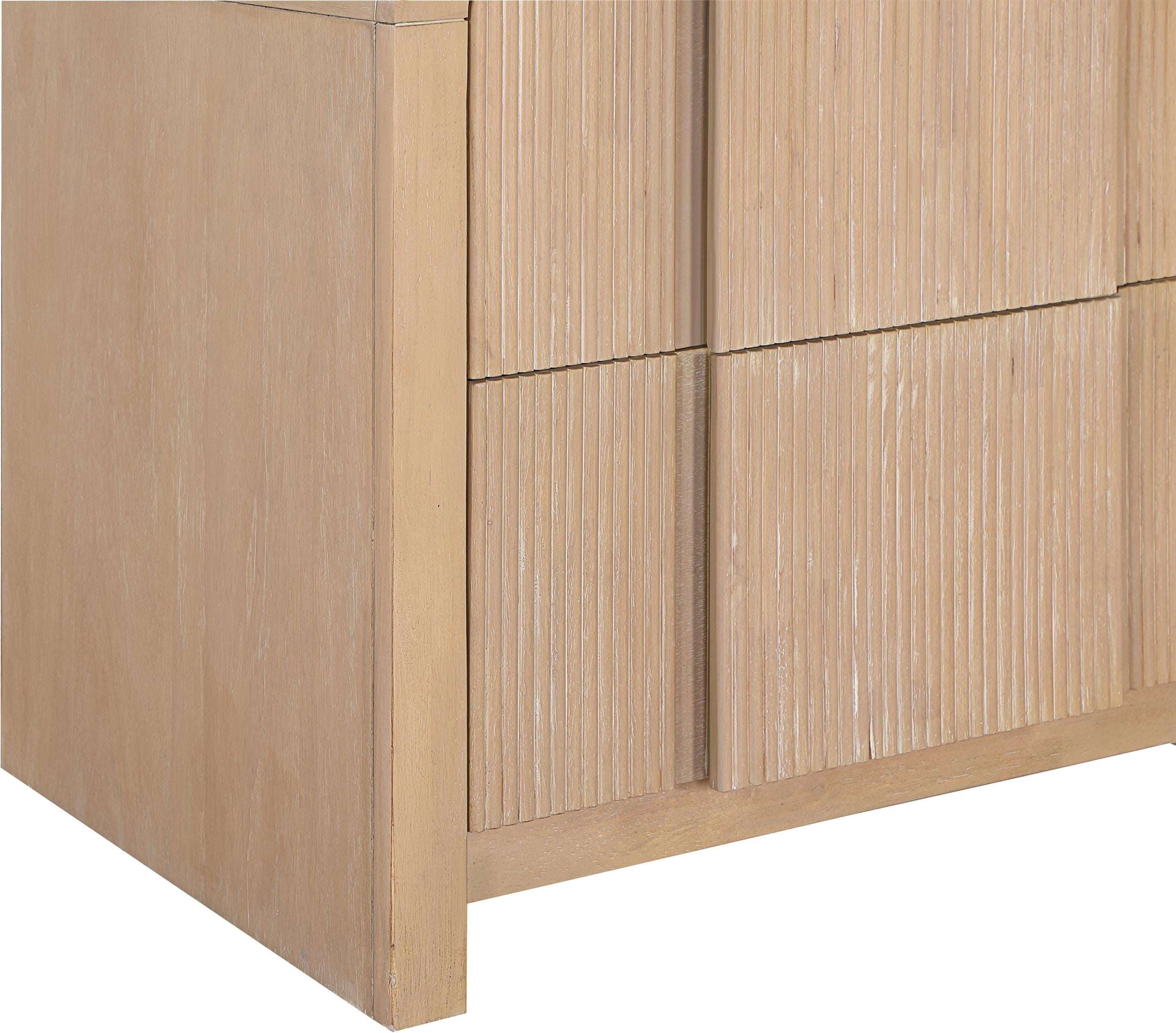 Meridian Furniture Fluted Natural Night Stand