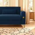 thumbnail image 6 of Modern Velvet 3-Seat Sofa 220×80×75cm with Gold Accents, 6 of 17