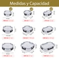thumbnail image 2 of MAGMALIFE Juego de 24 Piezas, 12 Contenedores de Vidrio Y 12 Tapas, Herméticos, Tapas de Cierre Fácil, Refractarios Resistentes Aptos para Horno, Microondas, Refrigerador, apilables, 2 of 8