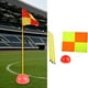 thumbnail image 1 of Postes de agilidad de fútbol Bandera de esquina de fútbol Campo de fútbol Bandera de esquina Campo de juego 3 postes con base roja., 1 of 8
