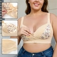thumbnail image 4 of Daisy Bras for Older Women No Underwire Front Closure Comfort Senior Wireless Snap Closing Bra Women's Push-Up Bra, 4 of 8