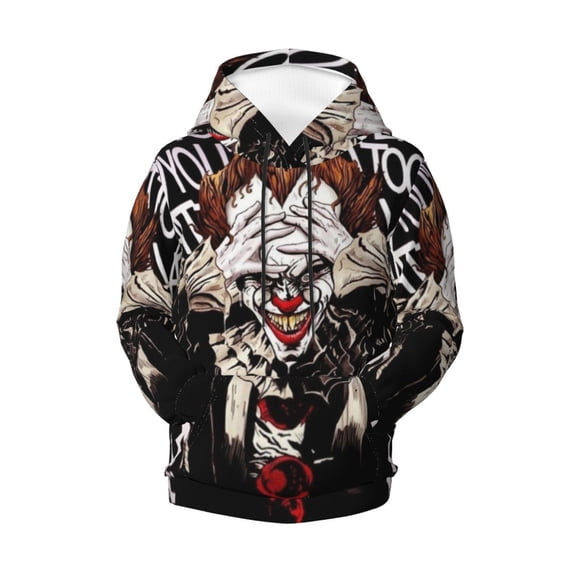 It Pennywise Horror Teen Boys Girls Hoodies 3D Printed Hooded Sweatshirts for Kids Long Sleeve Casual Unisex Pullovers with Pockets