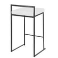 thumbnail image 6 of Fuji Stacker Counter Stools for Kitchen Counter in Black Metal, Counter Height Chairs, Bar Stools Set of 3, Counter Height Stools Set of 3, Bar Stools For Kitchen Island (White Velvet), 6 of 6