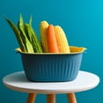 thumbnail image 5 of AKEGAMN 1PC Double Basket Home Drying Fruit Pot Washing Vegetables Creative Plastic Basket Kitchen Sink, 5 of 5