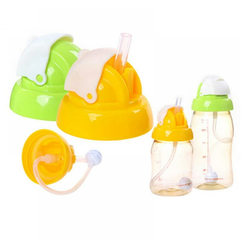 3-in-1 Straw Sippy Cup Conversion Kit for Baby Bottle, 5 Ounce and 8 Ounce (Weighted Straw), Size: 6 Months, Yellow