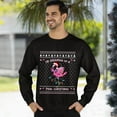 thumbnail image 3 of Christmas Sweatshirt, Apparently We're Trouble Funny Flamingo Squad Christmas Sweatshirt, Cute Bird Group Holiday Jumper, Witty Best Friend Gift for Her, 3 of 5