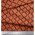 thumbnail image 2 of Soimoi Orange Viscose Chiffon Fabric Brush Stroke Abstract Fabric Prints By Yard 42 Inch Wide, 2 of 3