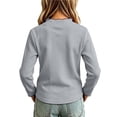 thumbnail image 5 of PureCasa Children's Pullover Shirt Basic Shirts Turtleneck T-Shirt Tops Cotton Lettuce Edge Trim Long Sleeve Cute Print Toddler Girl Clothes, 5 of 5