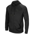 thumbnail image 2 of Men's Colosseum Black UCF Knights Blackout 3.0 Tonal Raglan Full-Zip Hoodie, 2 of 3