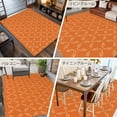 thumbnail image 6 of 8x10 Area Rugs Orange Morocco Non-Skid Rubber Backing Large Rectangle Rugs - Living Room Bedroom Home Office, Geometric Leaf Diamond Lattice Abstract Indoor Floor Mat Carpets Washable Rug, 6 of 9