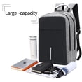 thumbnail image 4 of Mochila para computadora portátil, resistente al agua, antirrobo, con puerto de carga USB y cerradura, mochilas de negocios, gris, 4 of 6