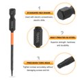 thumbnail image 5 of Uxcell 5pcs T6 Torx Head Screwdriver Bit 4" Long 1/4" Hex Shank Magnetic Tamper Proof 6 Point Star Screw Driver Black Phosphate, 5 of 7