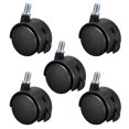 thumbnail image 1 of Unique Bargains Furniture Casters 2 Inch Nylon M10 x 15mm Threaded Stem Swivel Caster Wheels w Brake, 38lb Capacity Each Wheel, 5 Pcs, 1 of 4