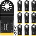 thumbnail image 1 of 12pcs Titanium Oscillating Saw Blades Set 1.34/1.73inch Multipurpose Bi-Metal Oscillating Multitool Blades Wear-Resistant Cutting Oscillating Tool Blades for Cutting Metal Wood Nail, 1 of 6
