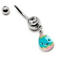 thumbnail image 6 of Body Candy Womens 14G 316L Steel Piercing Clear Celebration Easter Egg Dangle Belly Button Ring, 6 of 8